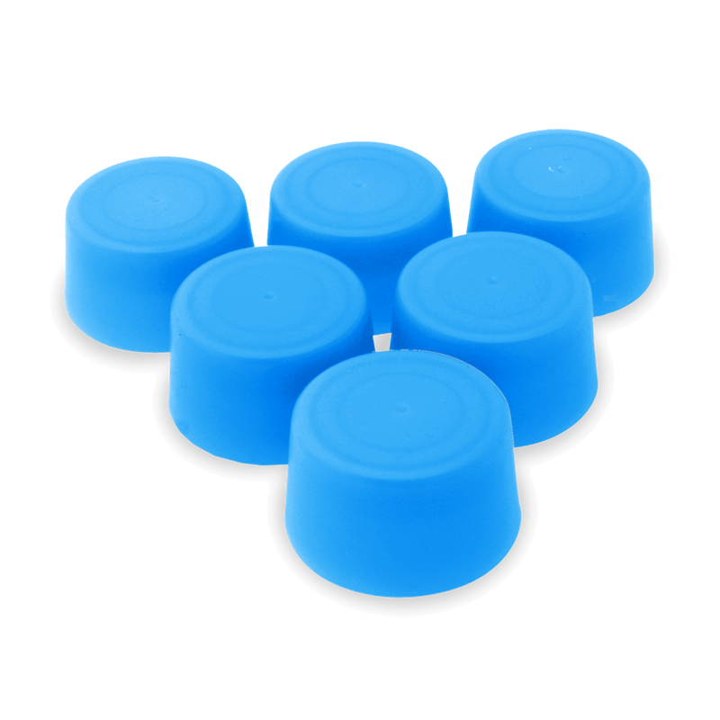 Replacement Water Bottle Caps - 6 Pack - Translucent Blue image number 0